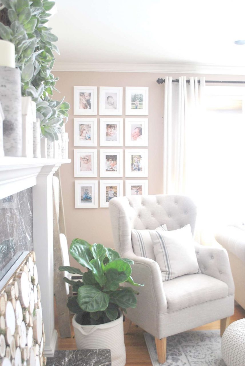 white picture frame gallery wall