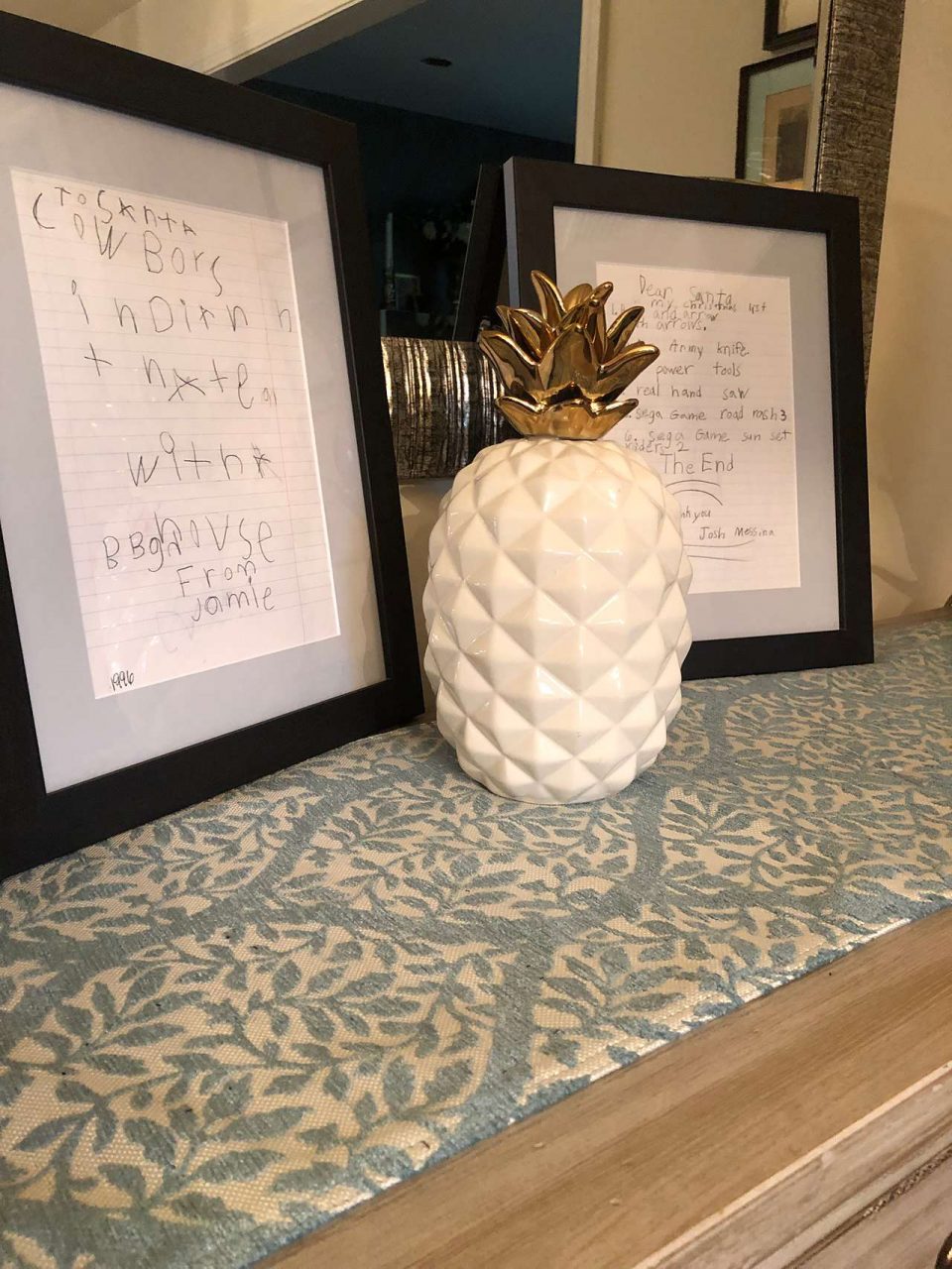 framed letters from children