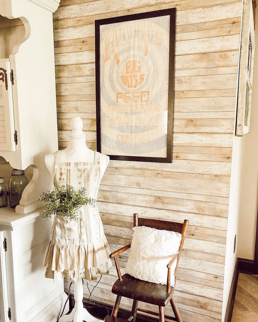 framed grain sack