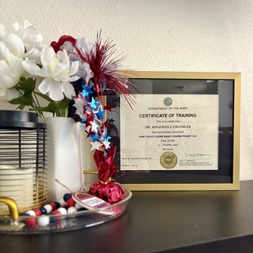 custom framed certificate