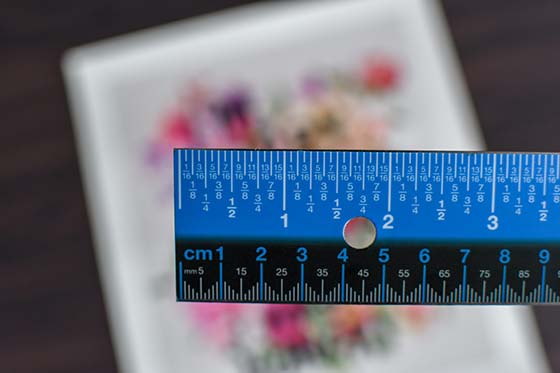 close up of ruler measurements