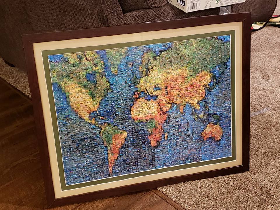 Unique Framing Ideas - World Map Puzzle Frame