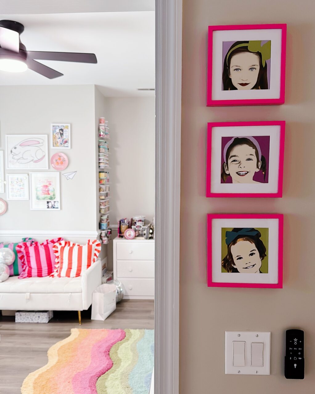 Wood vs. Metal Picture Frames: Which Should You Choose? 13 gallery wall of hot pink picture frames