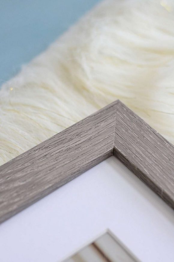 Wood vs. Metal Picture Frames:  Gray wood frame