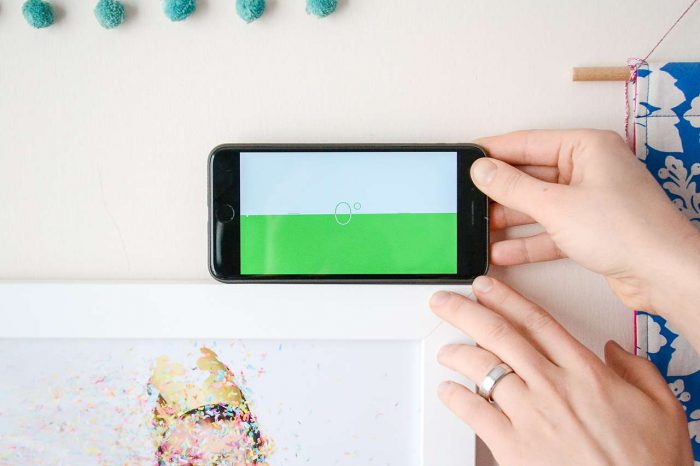 Use your iPhone to make sure picture frames are level