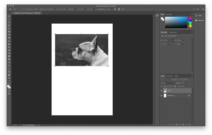 Format photos for picture framing using Photoshop