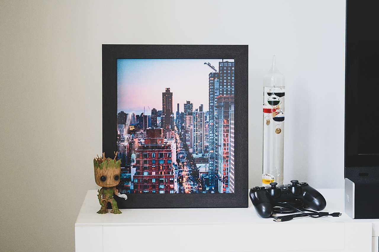 Father's Day Gift Idea - Black Picture Frame of Cityscape