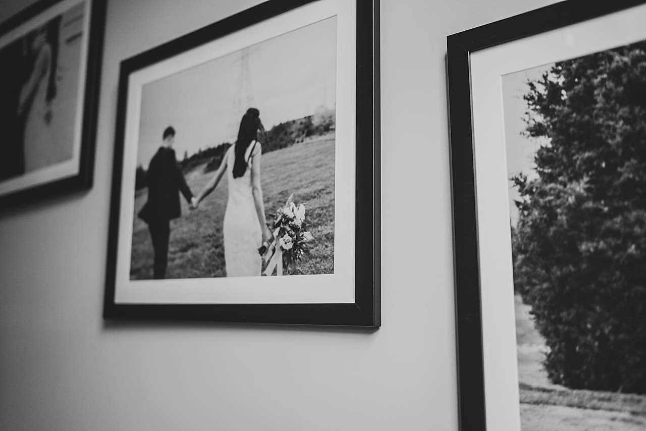 Framed wedding portrait