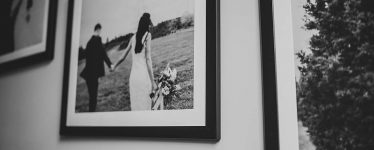 Framed wedding portrait