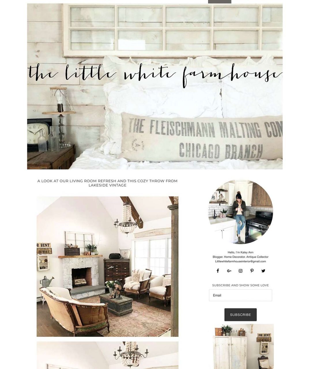 Little White Farmhouse website