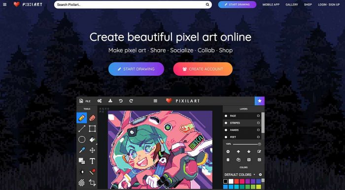 Pixilart website