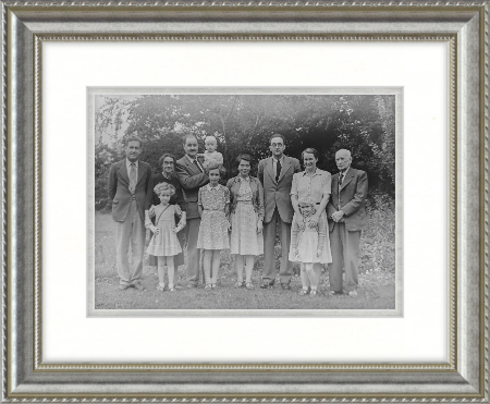 framed family portrait