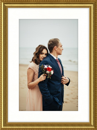 wedding photo frame gold