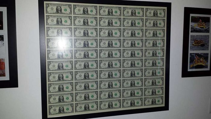 Unique Framing Ideas - framed currency dollar bills