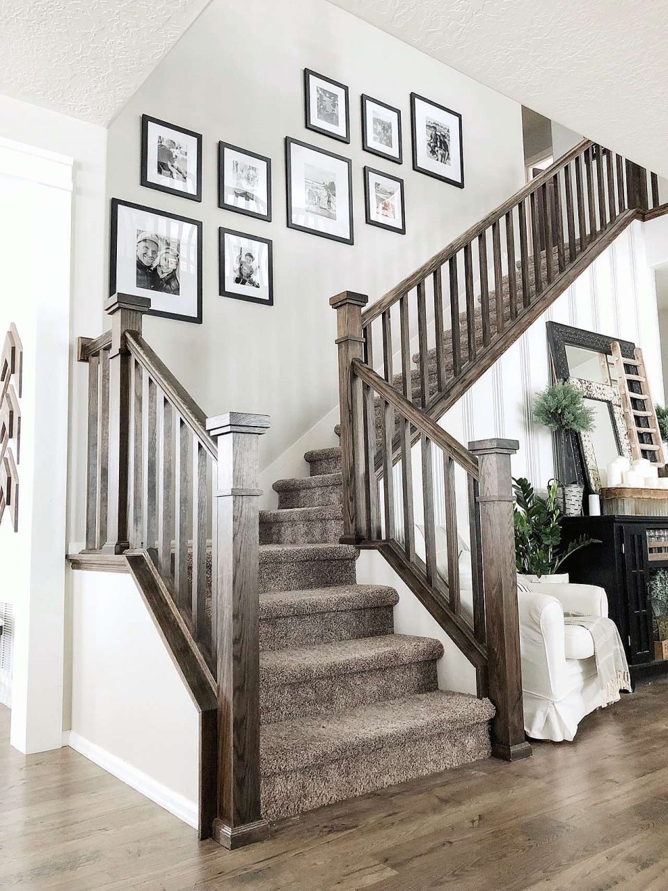 Modern staircase picture frame gallery