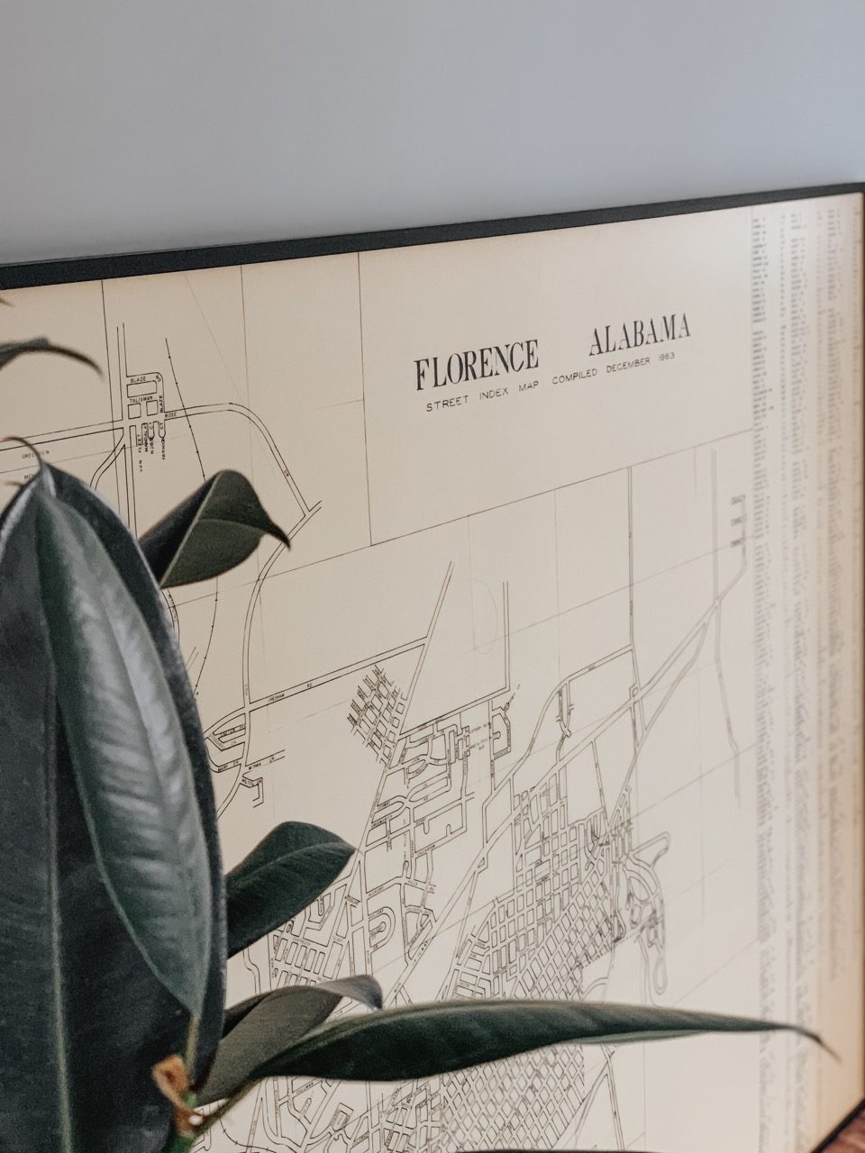 framed map