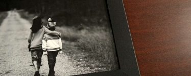 black and white framed picture