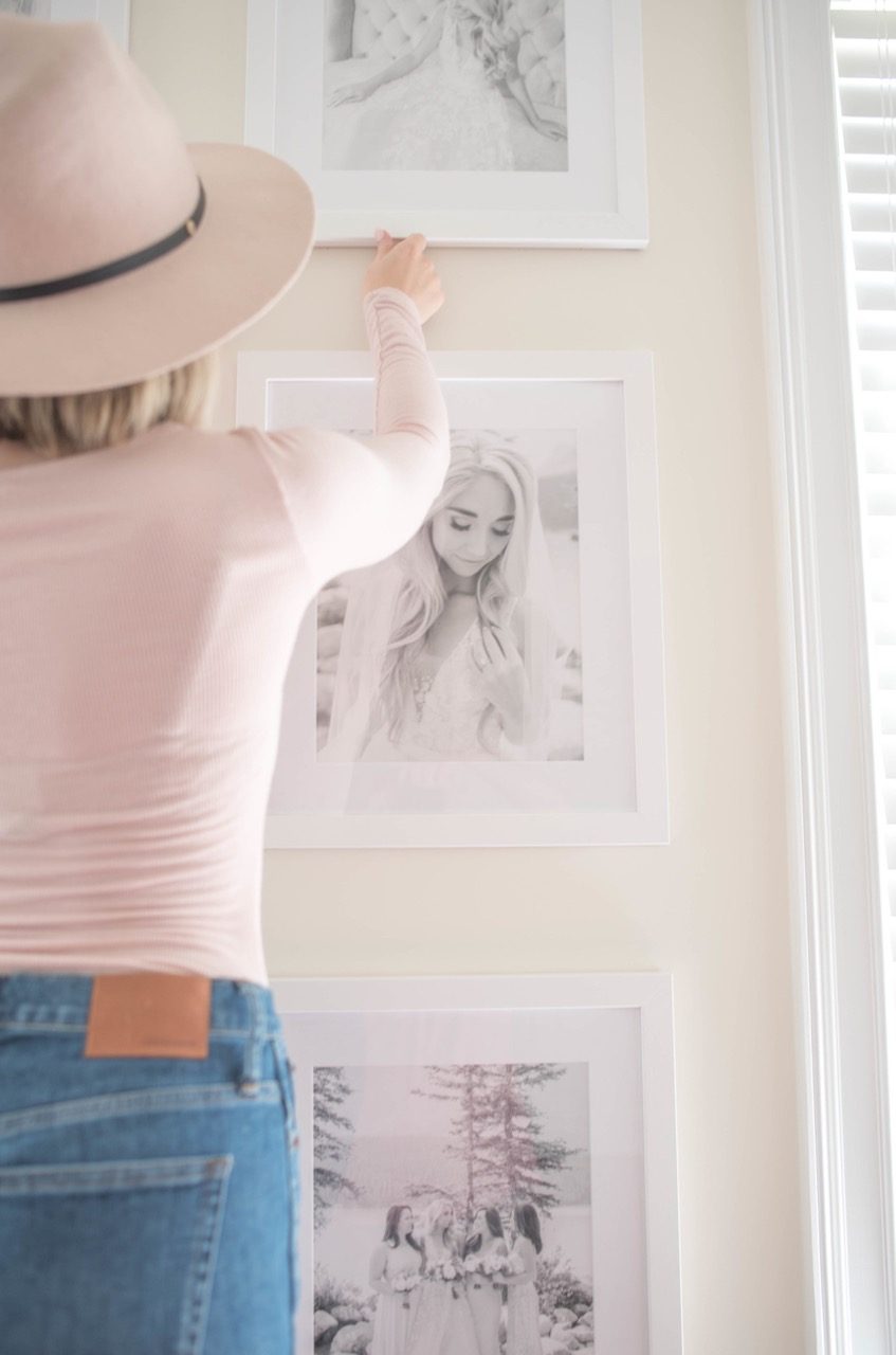 white wedding photo frames