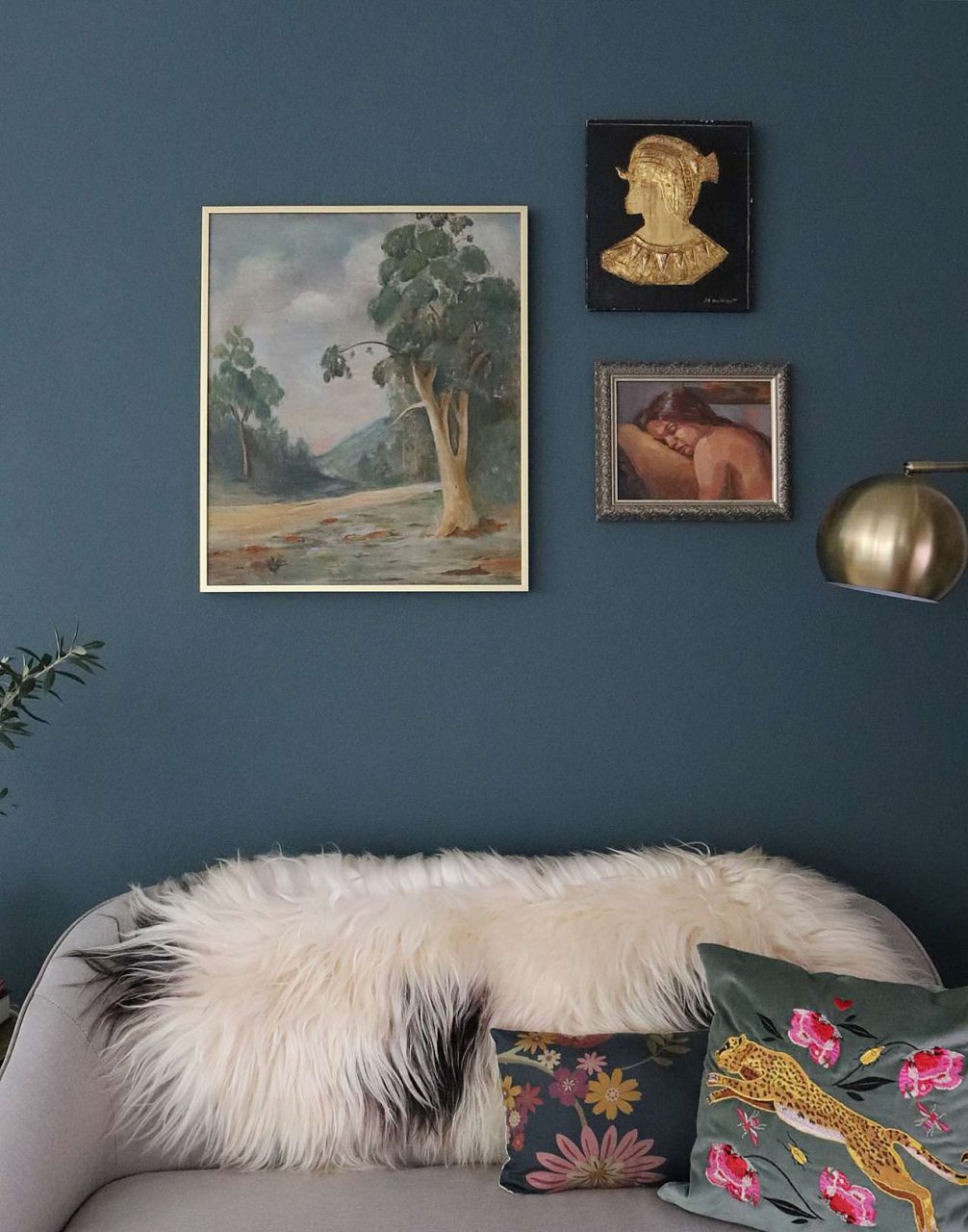 eclectic gallery wall