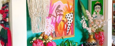 colorful wall maximalist style