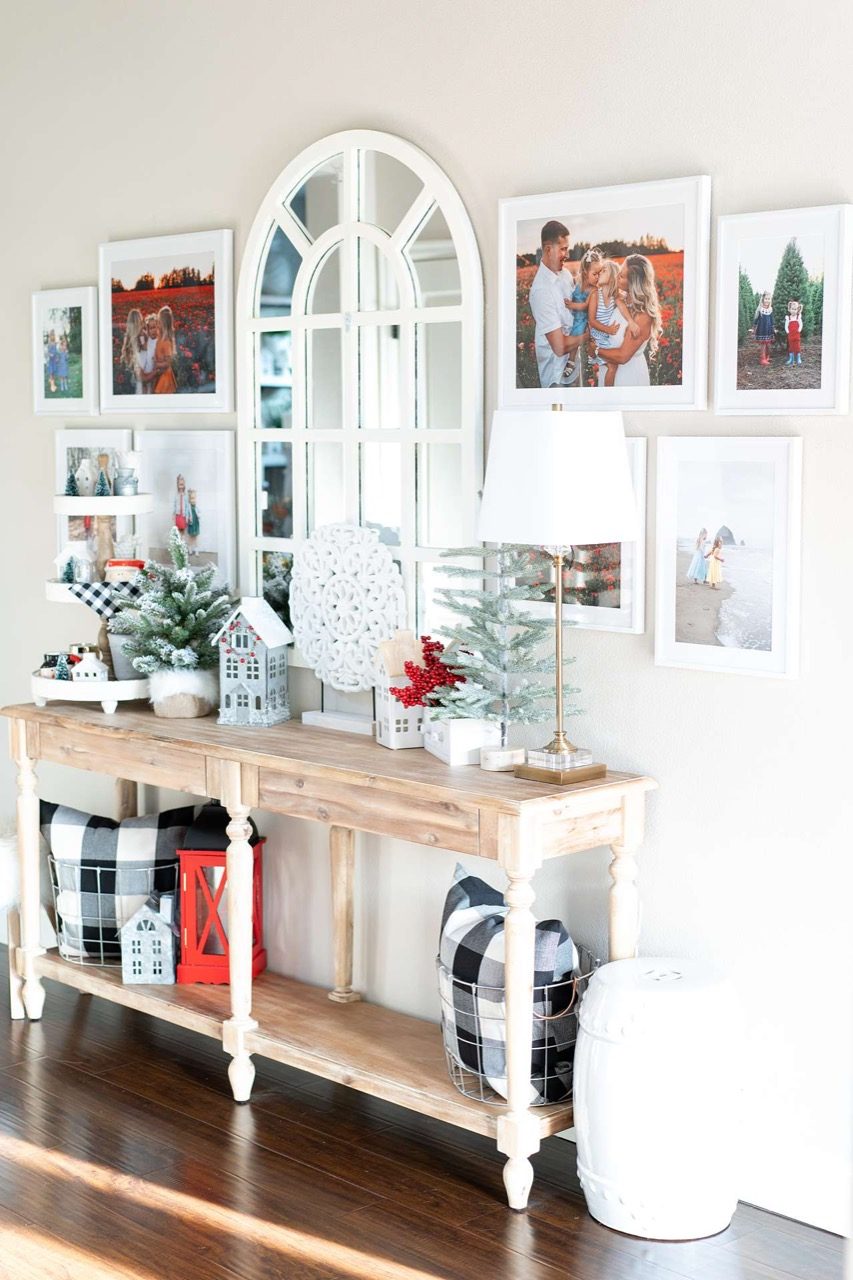 family wall in entry way 