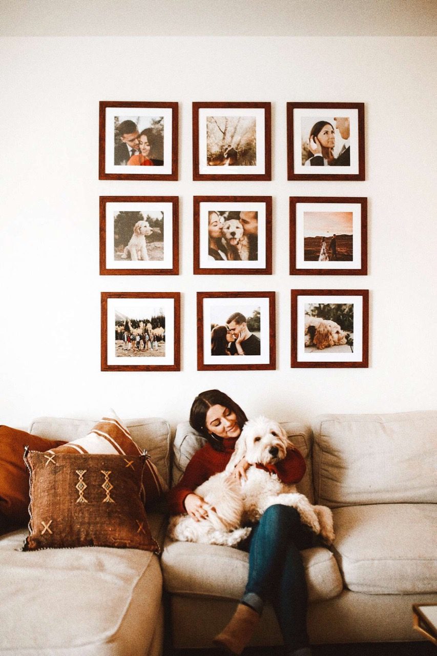 gallery wall in living room