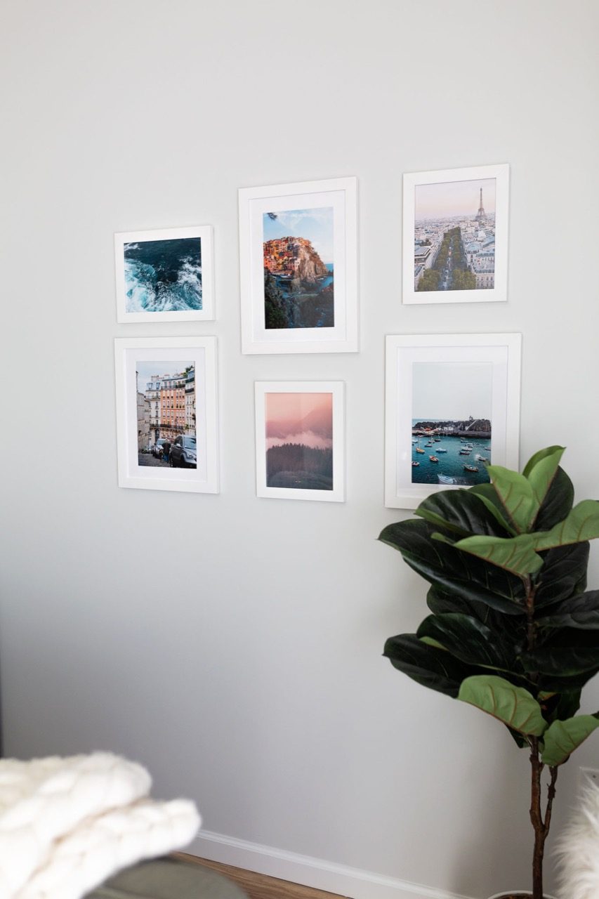 small gallery wall of travel photos