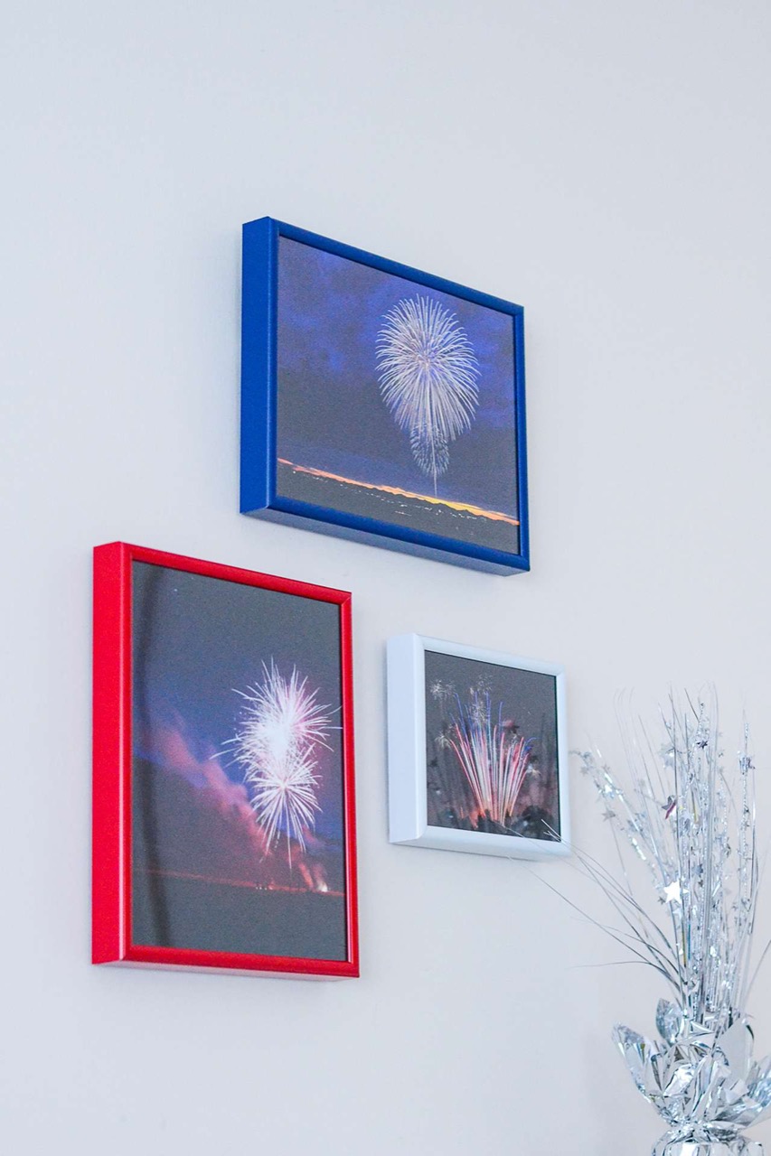 red white and blue frames