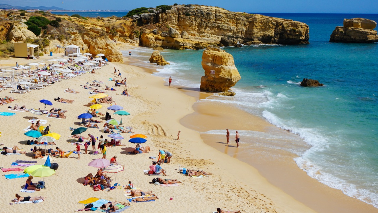 crowded beach