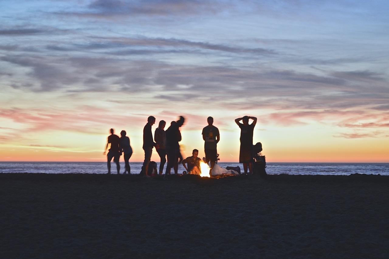 bonfire at the beach
