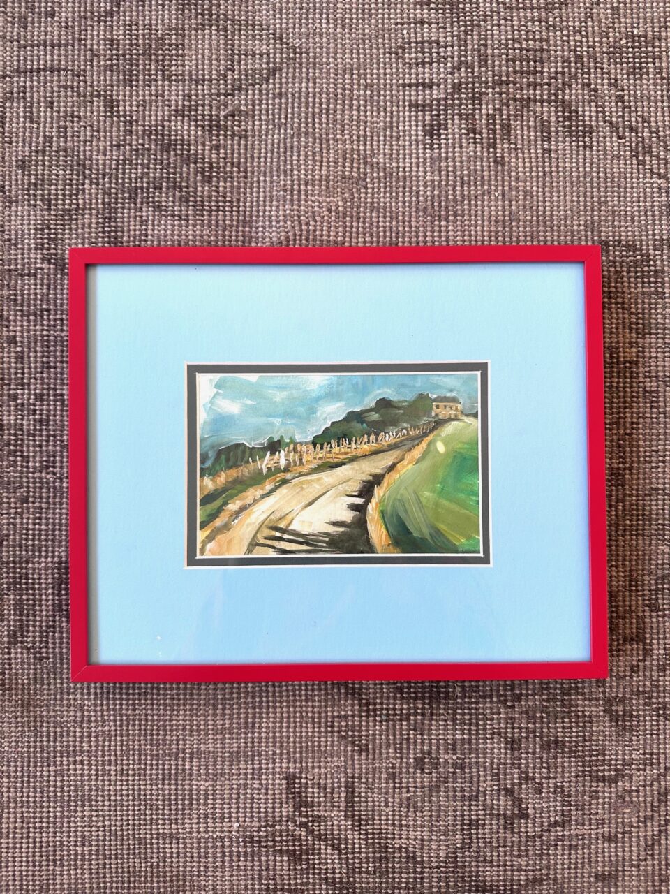 Picture Frame Questions Answered: Sizes, Materials & Framing Basics 10 blue matboard with colorful art print