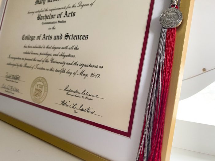 I received my diploma today but there was no cover for it, just the paper.  Is there any way I can get a cover? It only came with a list of frames