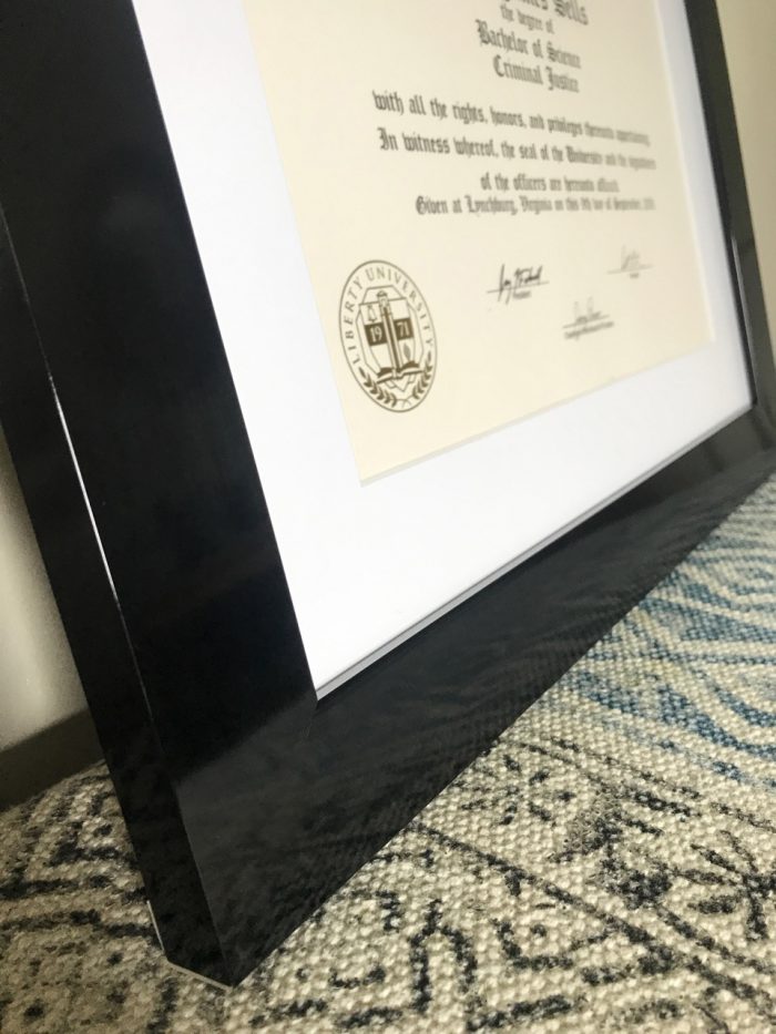 Custom diploma frame