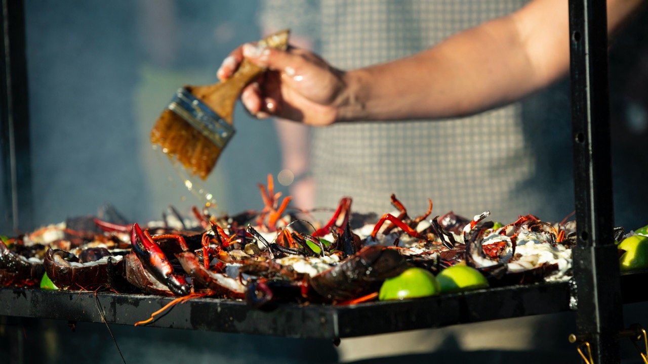 Fresh seafood market