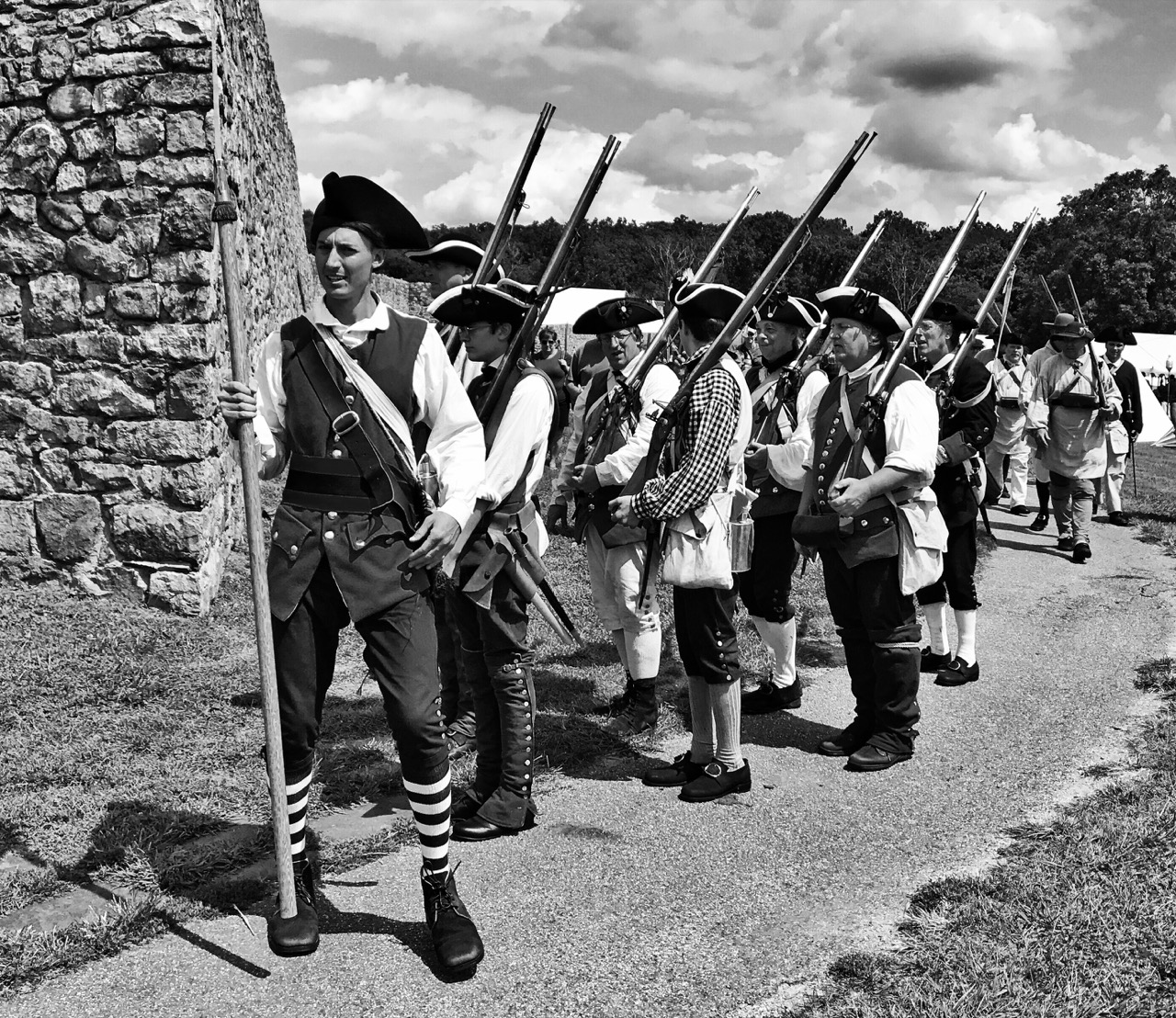 Reenactment of French war