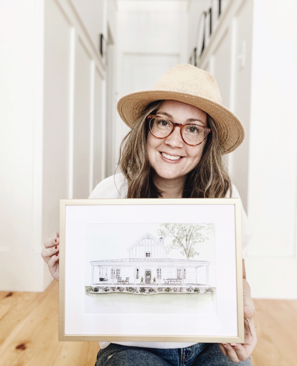 Framed house drawing 