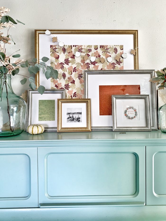 Frame display on dresser 