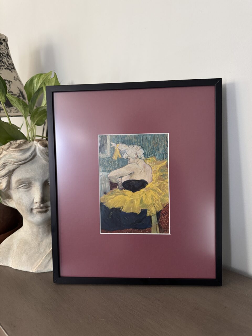 How to Frame Colorful Art Without Losing Its Impact 6 toulouse lautrec art print framed with matting
