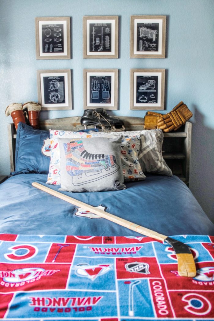 Sports Fanatic: Sports Memorabilia Framing - An Avalanche fan's bedroom