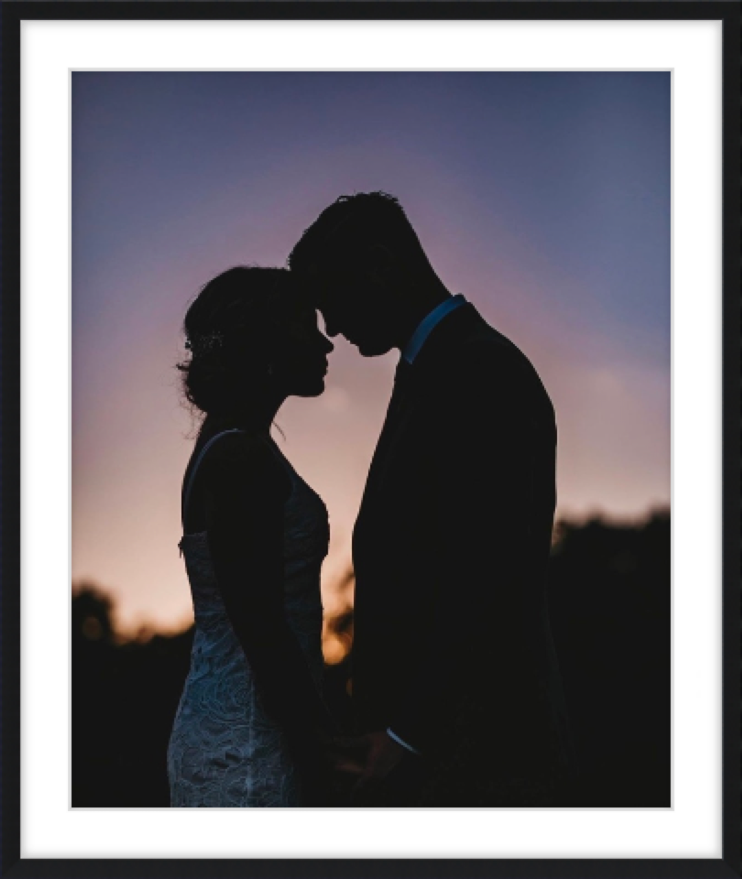 Wedding photo with small mat 