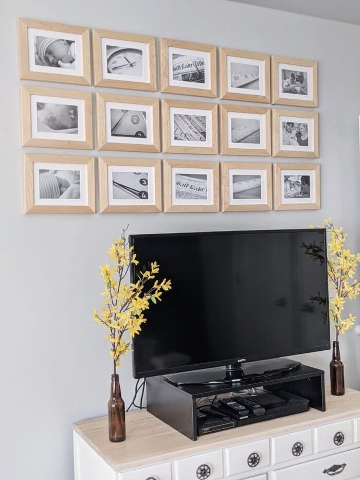 Picture Frame Arrangements: A classic grid style gallery wall