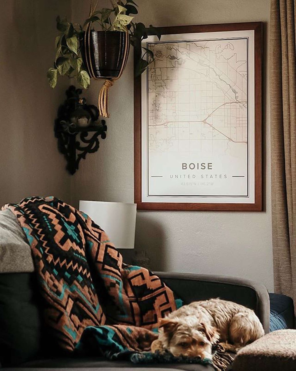 Custom map framed
