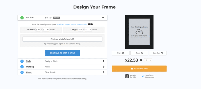 Diamond Painting Framing: designing your frame 