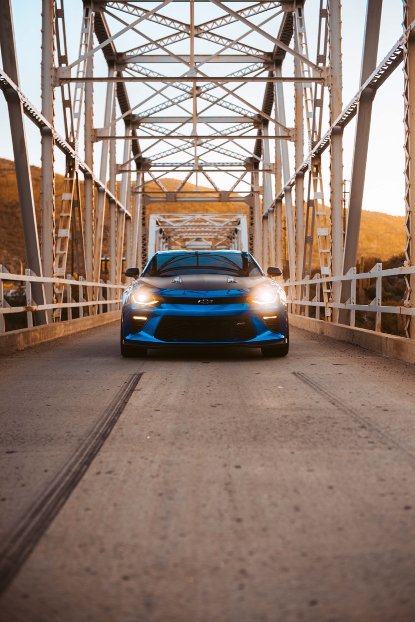 car on bridge
