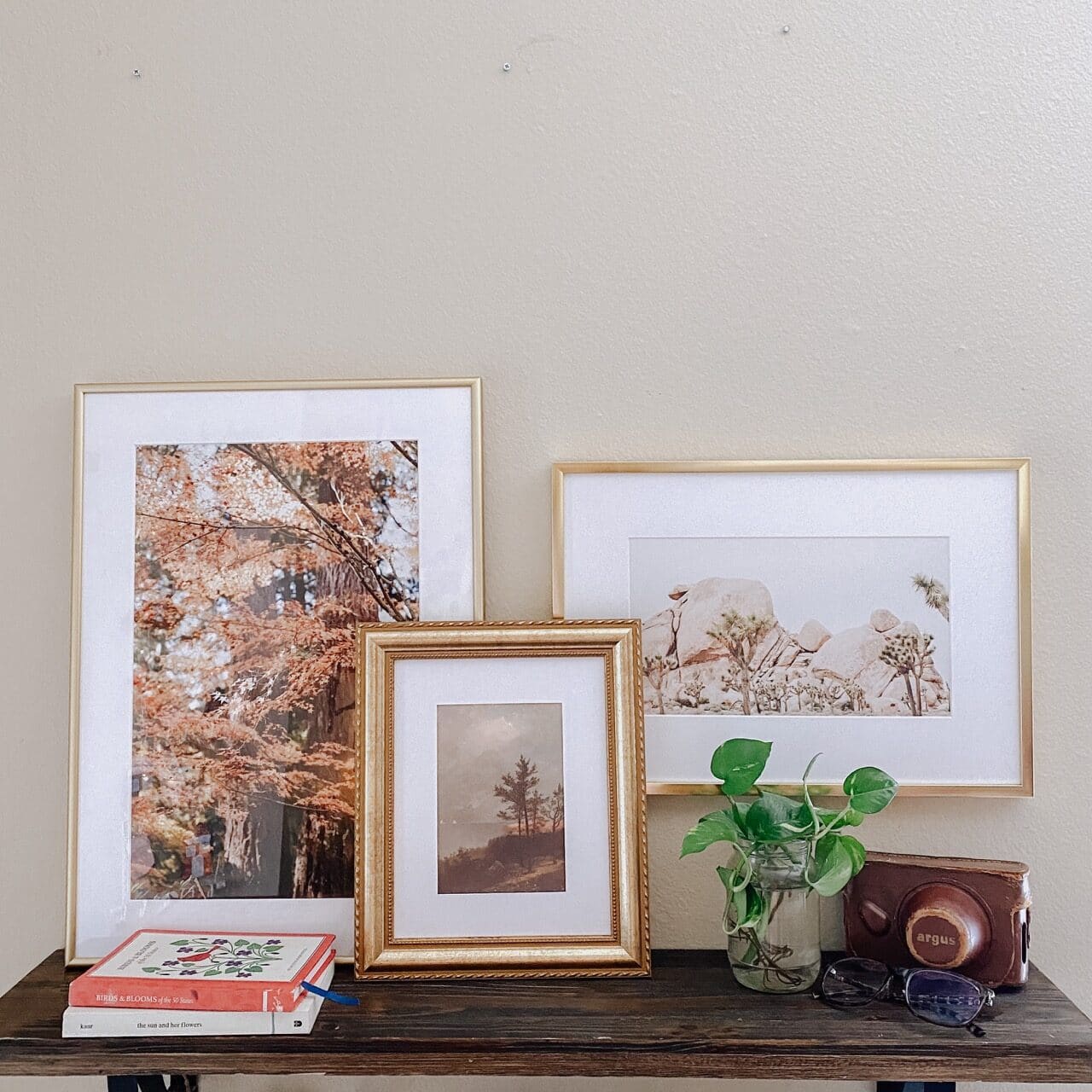 Gold picture frame