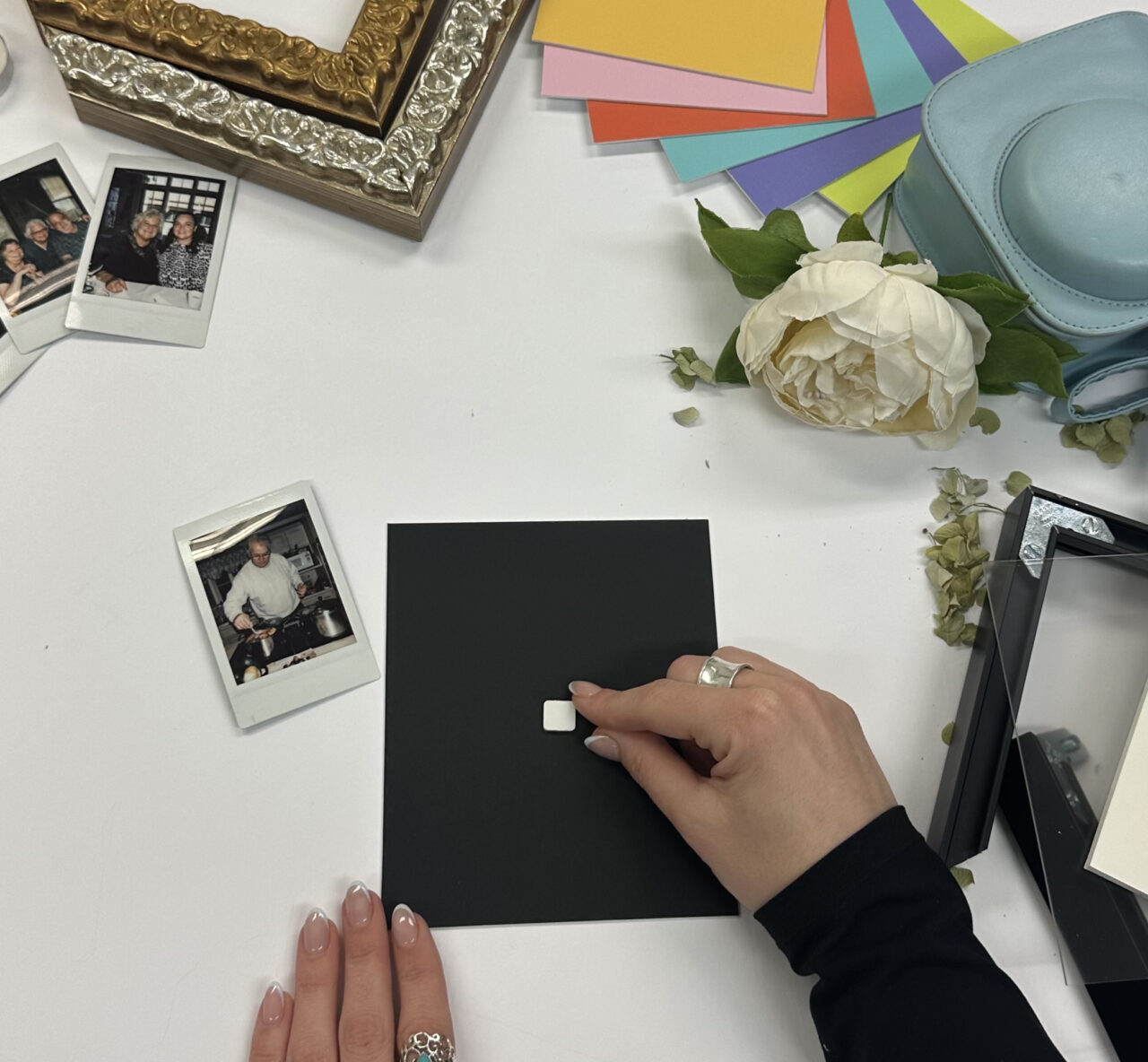 Framing a Polaroid: How to Protect and Display It Properly 3 Step 2: Place your adhesive