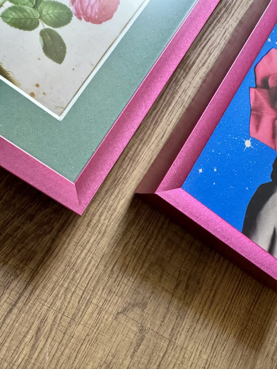 hot pink metal picture frame