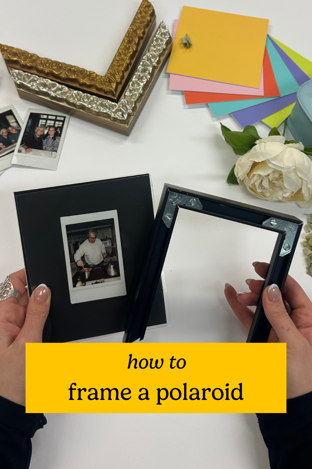 how to frame a polaroid