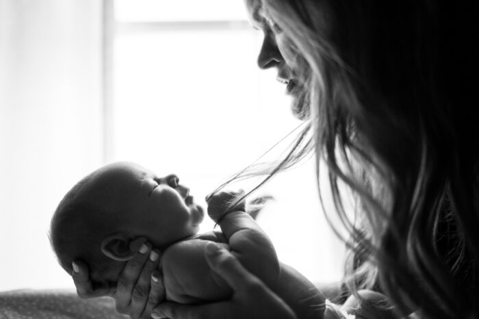 Newborn Baby Photo Ideas: A mom and baby