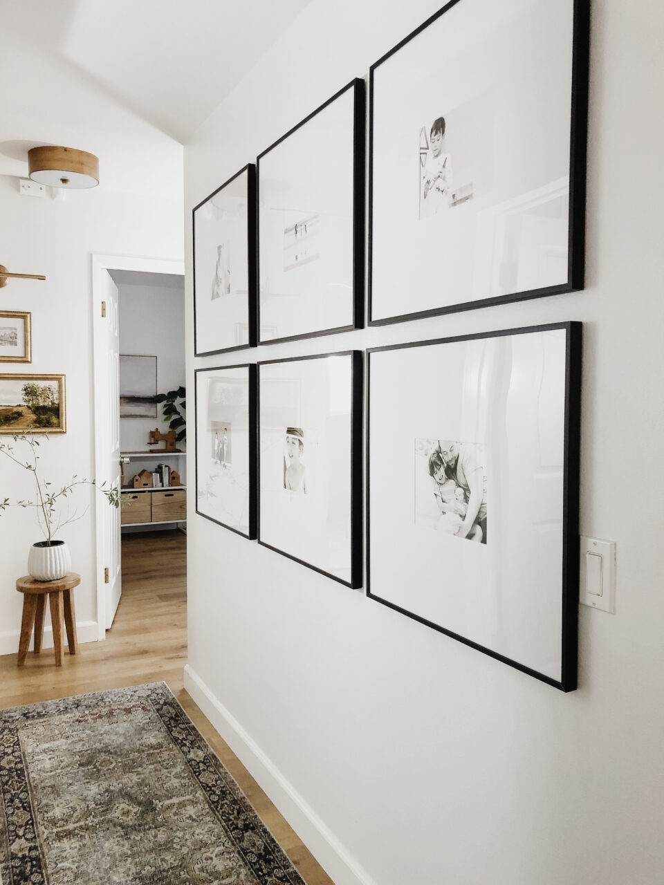 hallway gallery wall